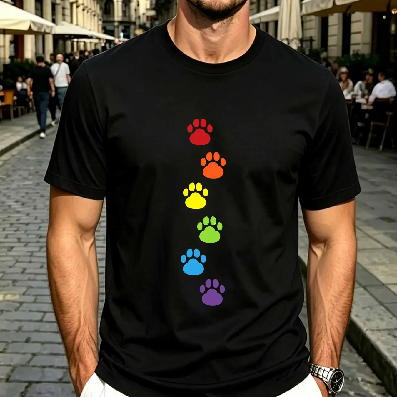 washed T Shirt Paw Gay Pride Rainbow LGBTQ Equality LGBT Cute Dog Baseball cap Snapback Caps Knitted Hat vintage Washed