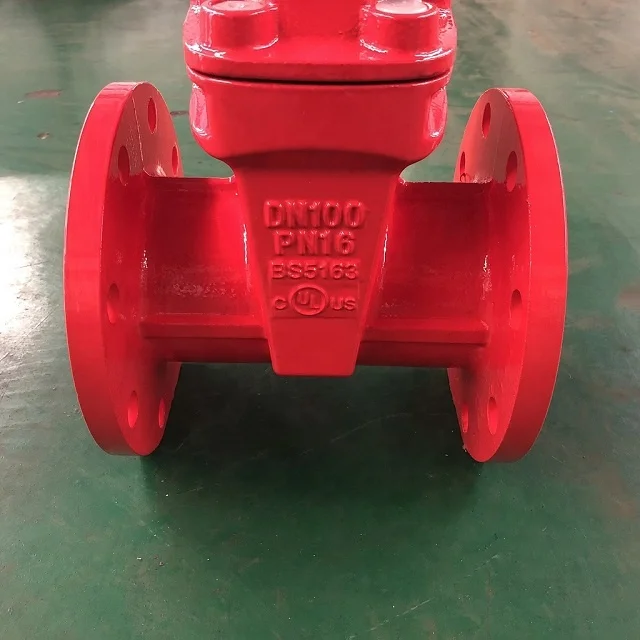 DN150 rising stem resilient seated flanged fire gate valve 6 inch os&y  