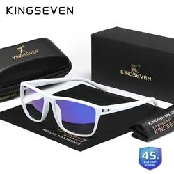 KINGSEVEN 2025 Fashion Anti-Blue Light Glasses Men/Women Computer Blue Ray Block Work Students Transparent Lens Eyeglasses