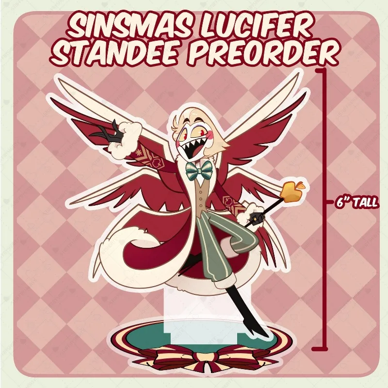 

Lucifer Acrylic stand Hazbin Hotel Original Acrylic Handmade Cute Cartoon Anime Standee Pendant Toy Gift