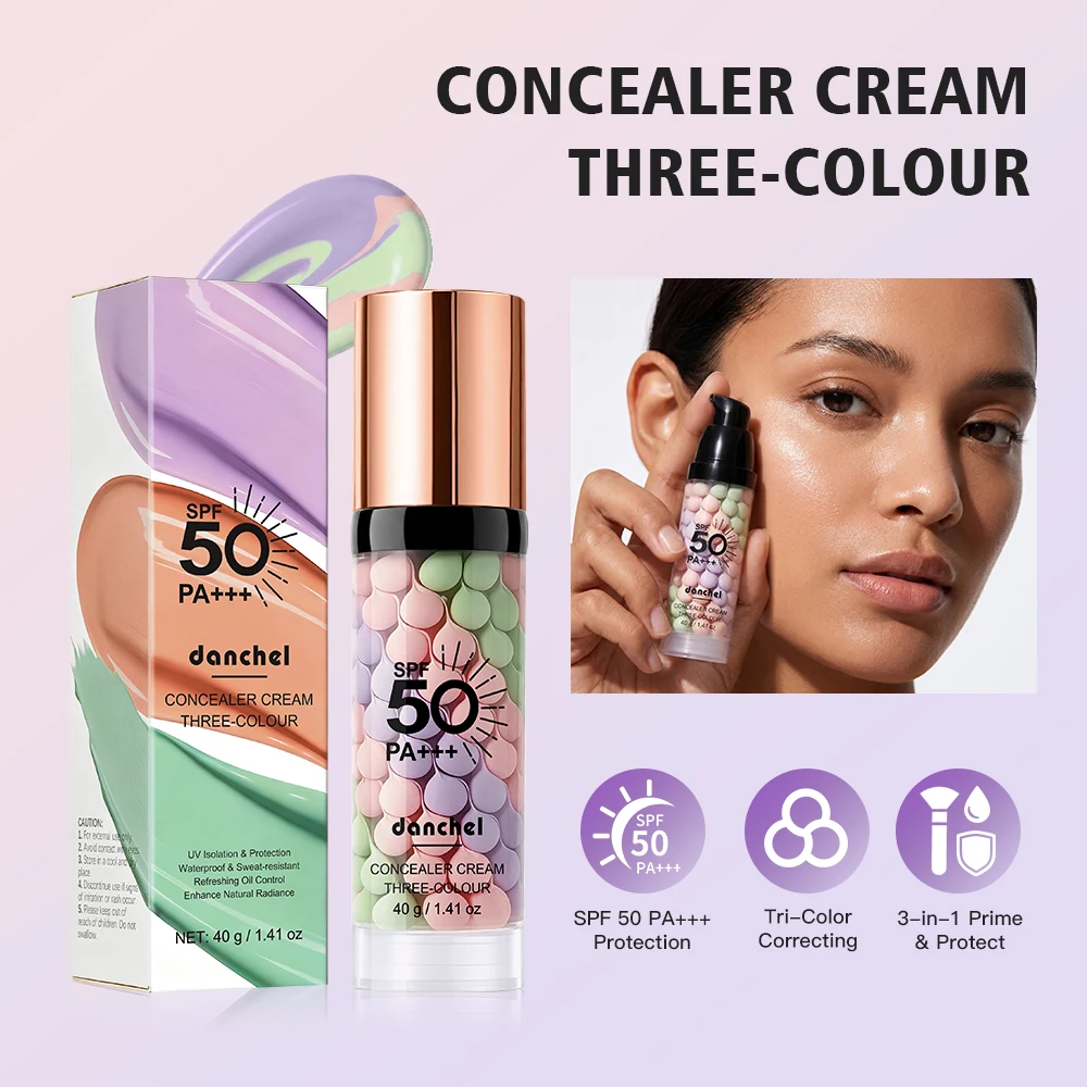 SPF 50 Primer for Face Before Makeup Sun 3 In 1 Color Corrector Face Primer Oil Control & Moisturizing Skin Tone Correcting