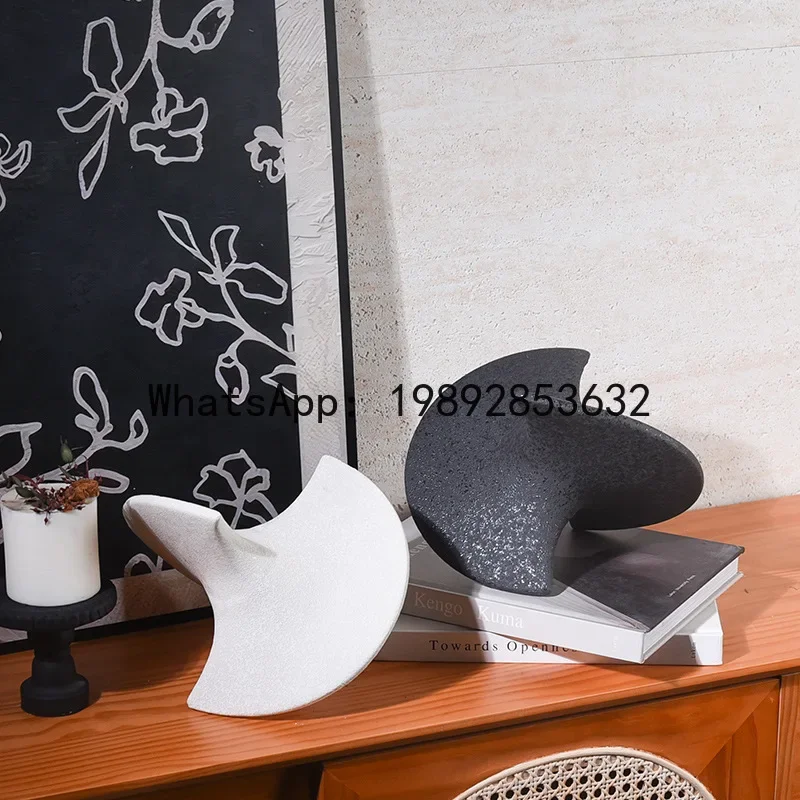 Ceramic Ornaments Geometric Semi-circles Intersect Circular Handicrafts Gyroscope Decorative Figurines Home Decoration
