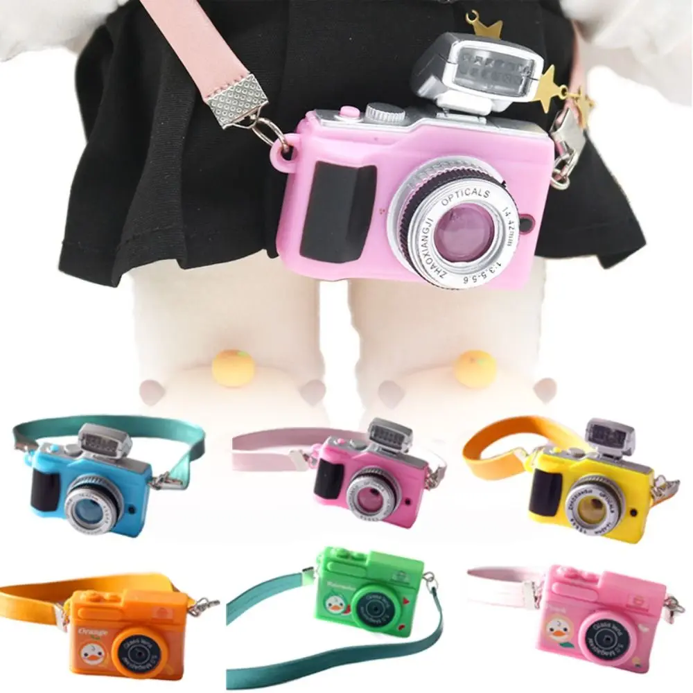 

Multicolor Dolls Camera Gift Plastic 1/6 1/12 Scale Miniature Camera Doll Accessories Dollhouse Mini Digital Camera