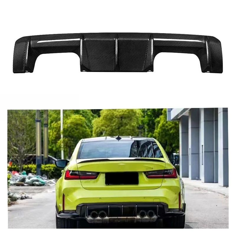 

Yaochi for M3 M4 G80 G82 OEM Dry Carbon Rear Lip Bumper with Exhaust Cut-Outs Bolt-On New Condition 1 Year Warranty