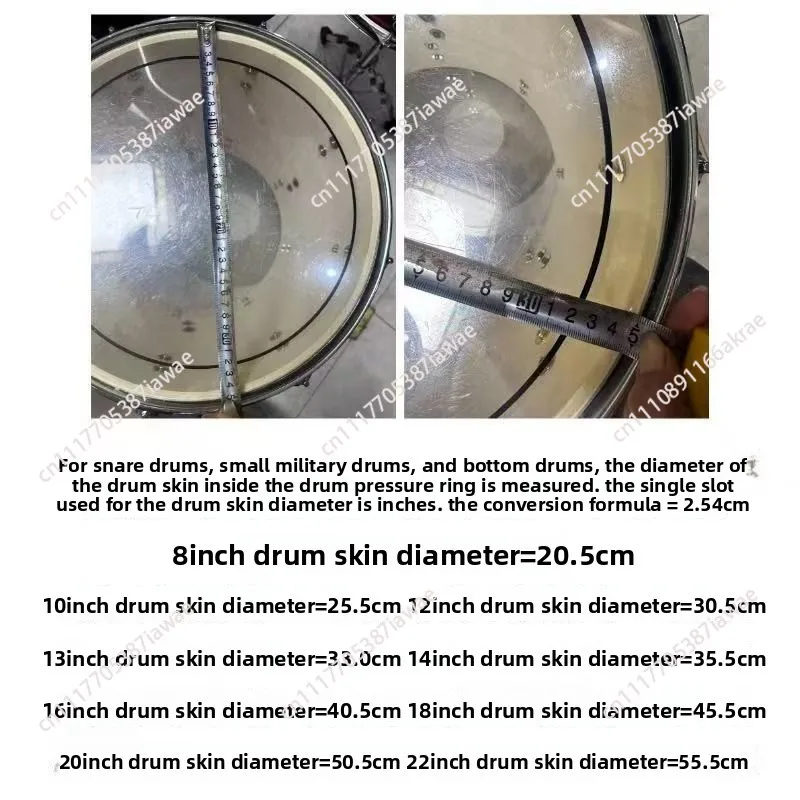 2-Ply Drumhead Batter Drum Head 10-22 Inch Double Layer Coated Snare Drum Skin 13 14 Inch Matte Striking Surface