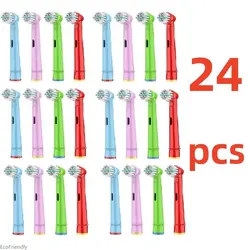 Replacement Kids Children Tooth Brush Heads 24Pcs Compatible with Oral-B Electric Toothbrush Fit Advance Power/Triumph/Pro