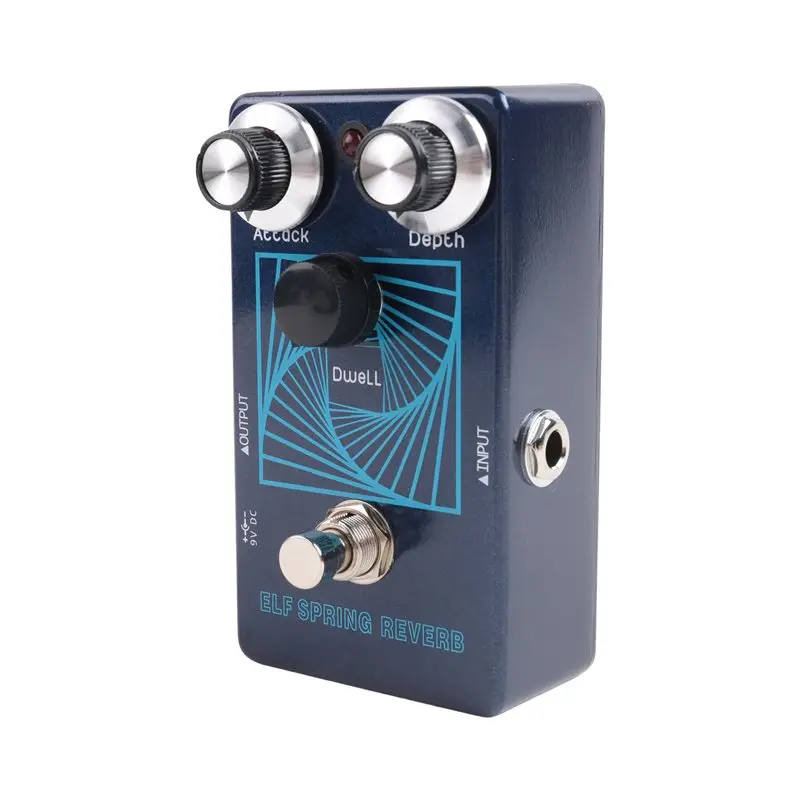 A99I-Guitar Bass Effect Pedal ELF SPRING REVERB, Analog/Digital Reverb, Creepy Tone, Vintage Echo, True - view 6