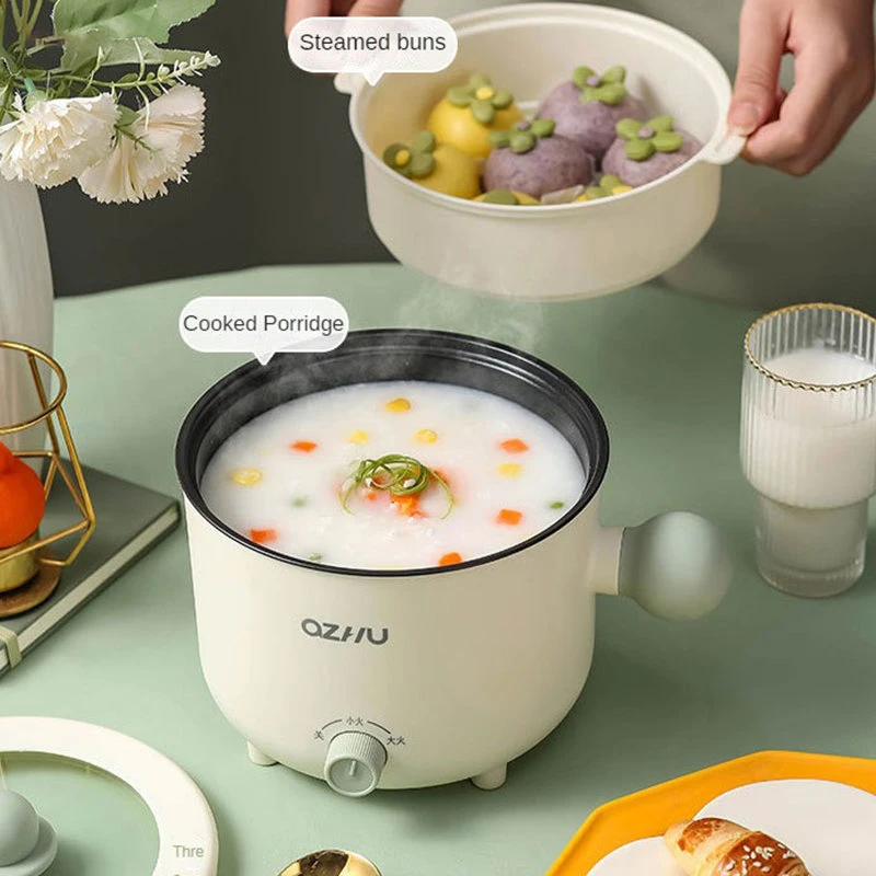 600W 1.8L Multifunctional Electric Cooker Double-layer Non-stick Rice Cooker Household Smart Hot Pot Wok
