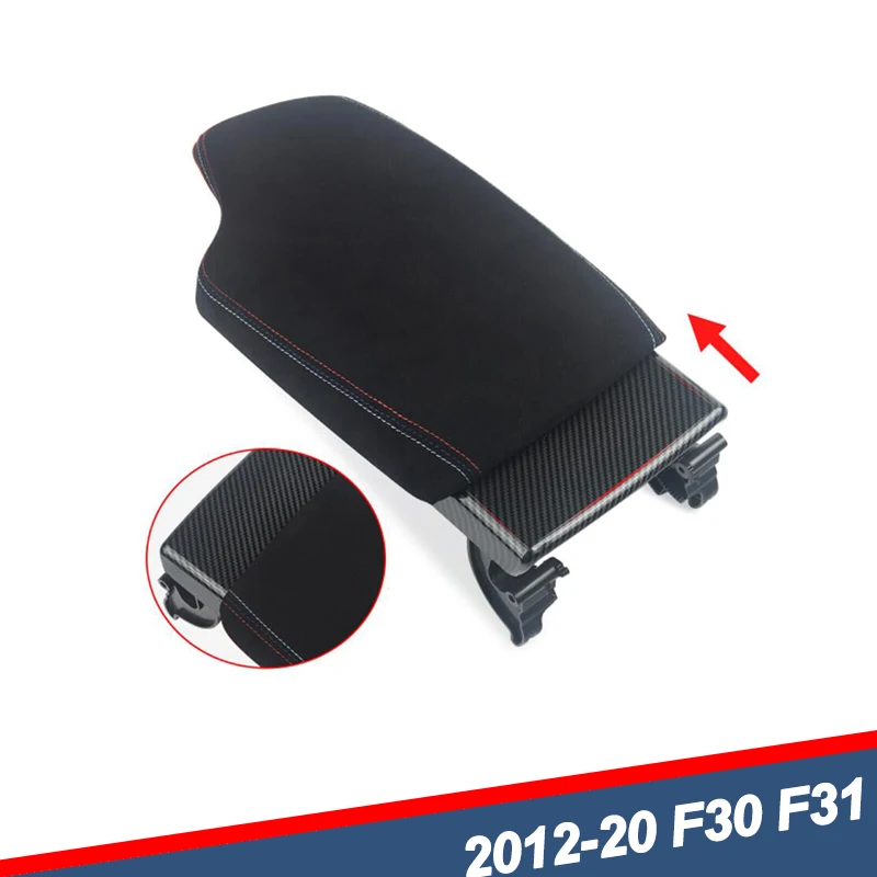 Alcantara Armsteun Middenconsole Box Cover Voor BMW F30 F31 F32 F33 F34 F36 12-20