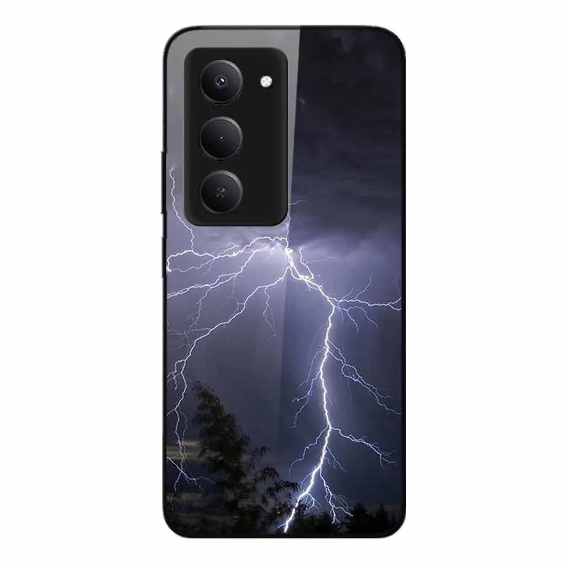 حافظة زجاجية لهاتف Xiaomi Redmi 15 5G 4G ممتص الصدمات Redmi15 Space Coque غطاء خلفي من الزجاج المقسى لهاتف Redmi15 5GGlobal Glass Funda 15 4G