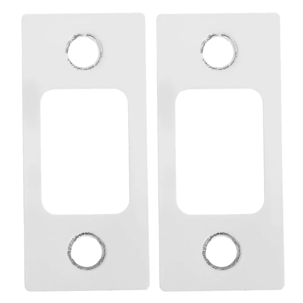 2pcs Lock Latch Guide Plate Stainless Steel Corner Strike Plate For Wooden Doors Home Office Security Door Hardware Backplate