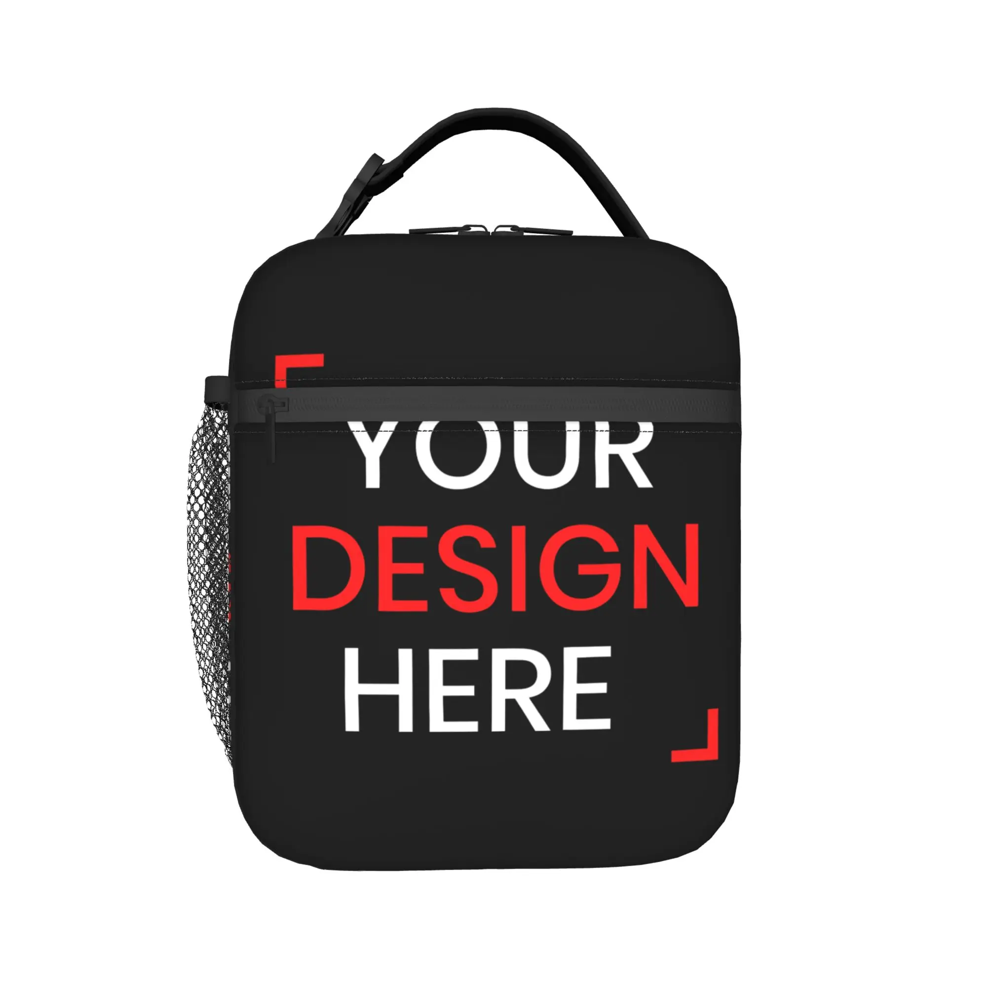 Custom Photo Logo Lunch Box Waterproof Customized DIY Print Cooler Thermal Food Insulated Lunch Bag Portable Picnic Tote Bags