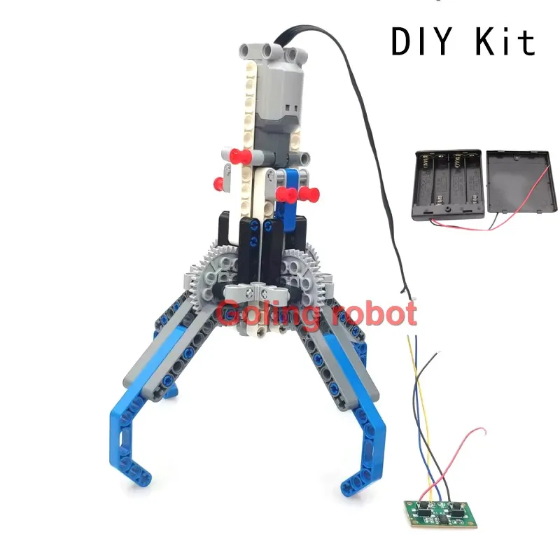 4 Fingers Manipulator Claw Grab Hook Compatible Lego Robot Grippers Turbine Building Block for Robot Arm Electric Claw Grappling