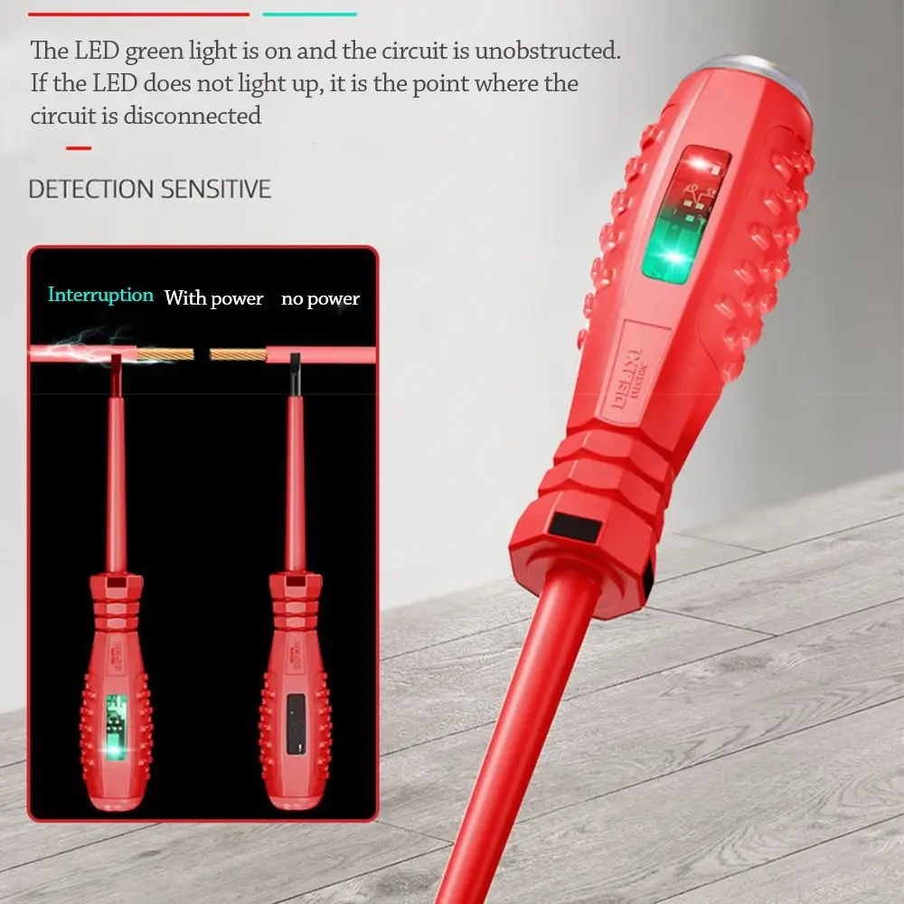 Intelligent Induction Electric Tester Pen with Indicator Electrician Tool Voltage Detector Word/Cross High Torque Screwdriver
