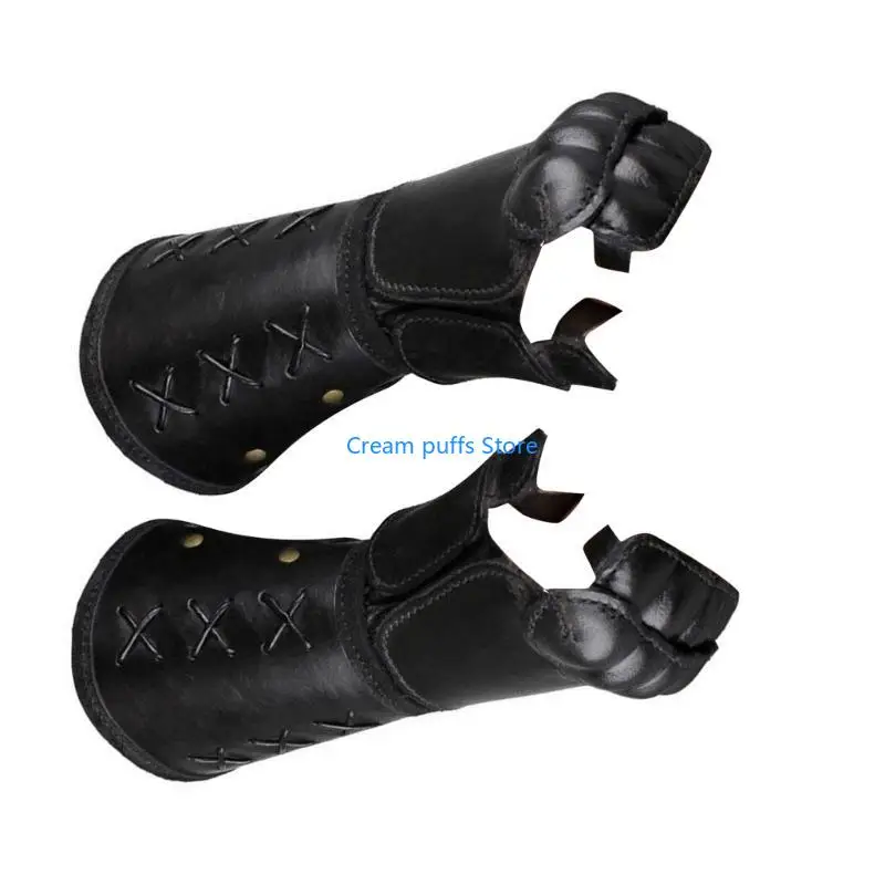 50LE Cosplay Props Vintage Boxing Gloves Tie Arm Cuffs Adjustable Width Medieval Wristband Multiple Color Wristband