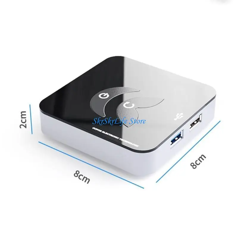 E65E Computer Desktop Switches On Botón apagado Botón reinicio extensión con pegatina