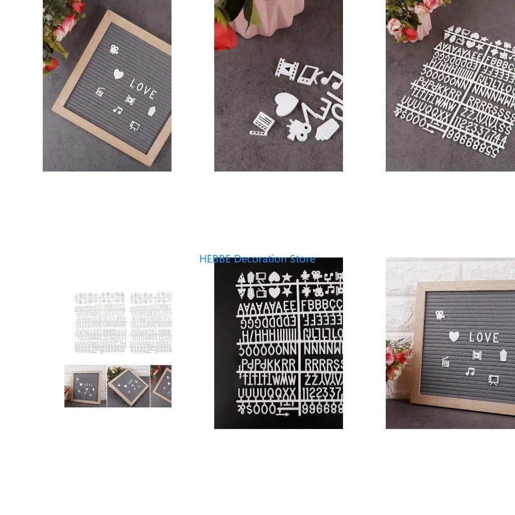 B0KC 2pcs Letter Board English Letters Characters for Felt Message Board Letterboard Home Office Wedding Birthday Christmas