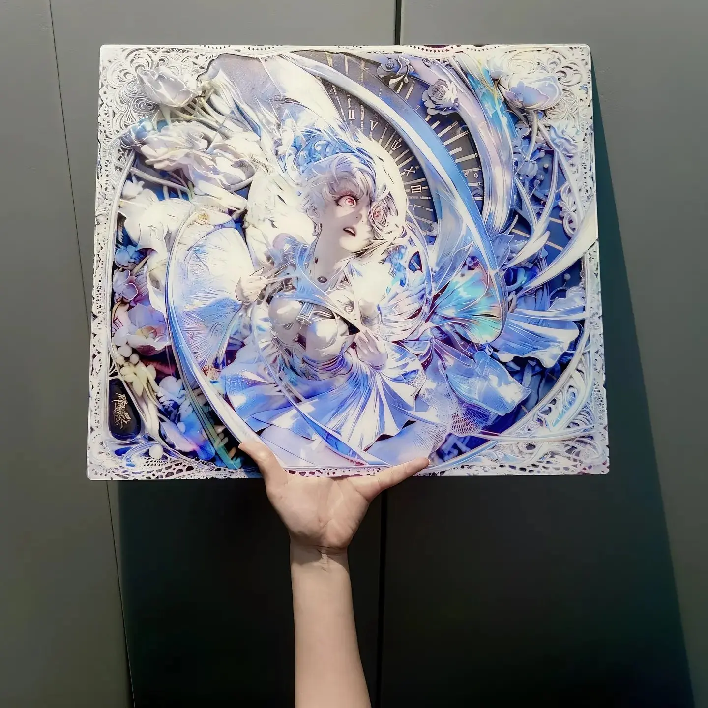 Custom Anime Style Tempered Glass Mousepad, Breeze Maiden Wind Pad Pro FPS Gaming XXL Size Desk Setup Gift