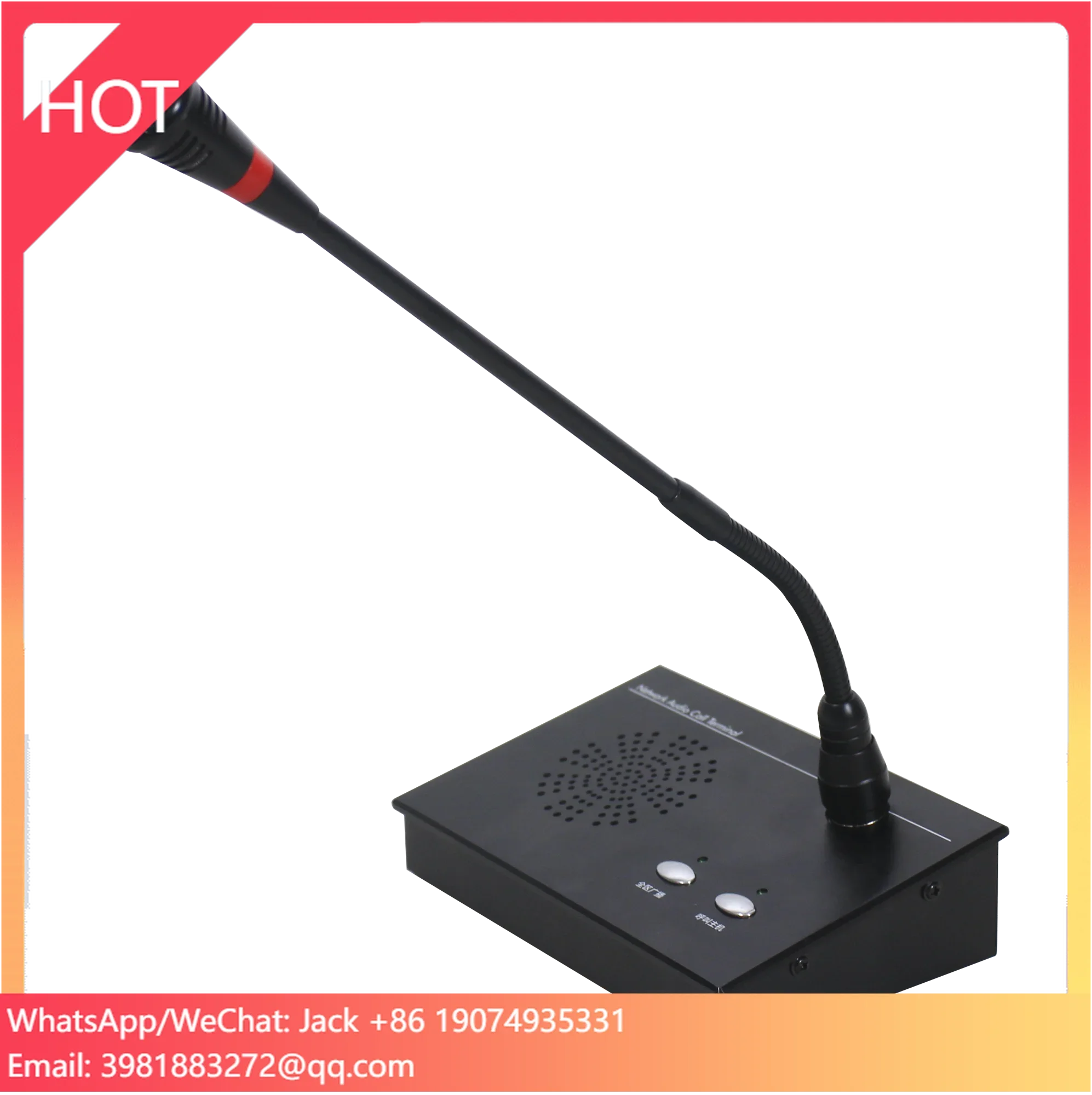 Microfone compacto do paginação da rede do SIP da estação de chamada do IP T com intercomunicador para anunciar/interfone