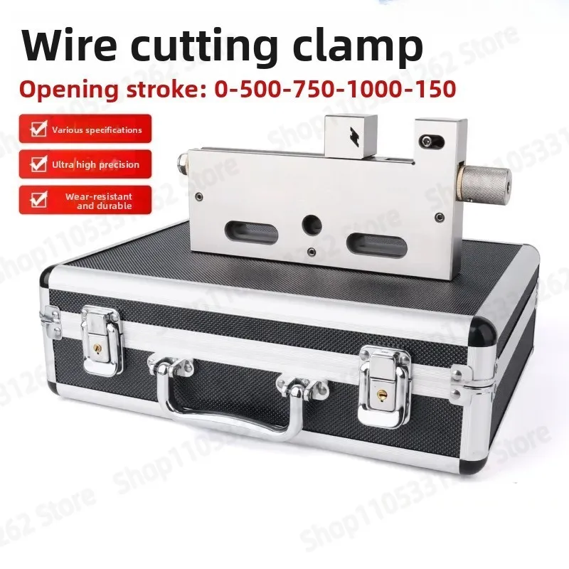Slow Wire EDM Vise, Stainless Steel Precision Fixture, Manual Flat Jaw Clamp for Wire Cut Machine