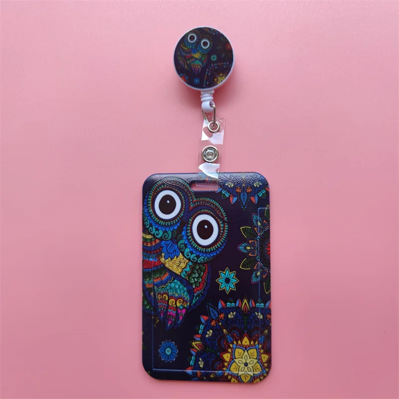 Mandala Intrekbare Reel Gesp Kaarthouder Vrouwen Business Badge Clip Meisjes Kaarthouders Artsen Verpleegkundigen Hangen Credencial