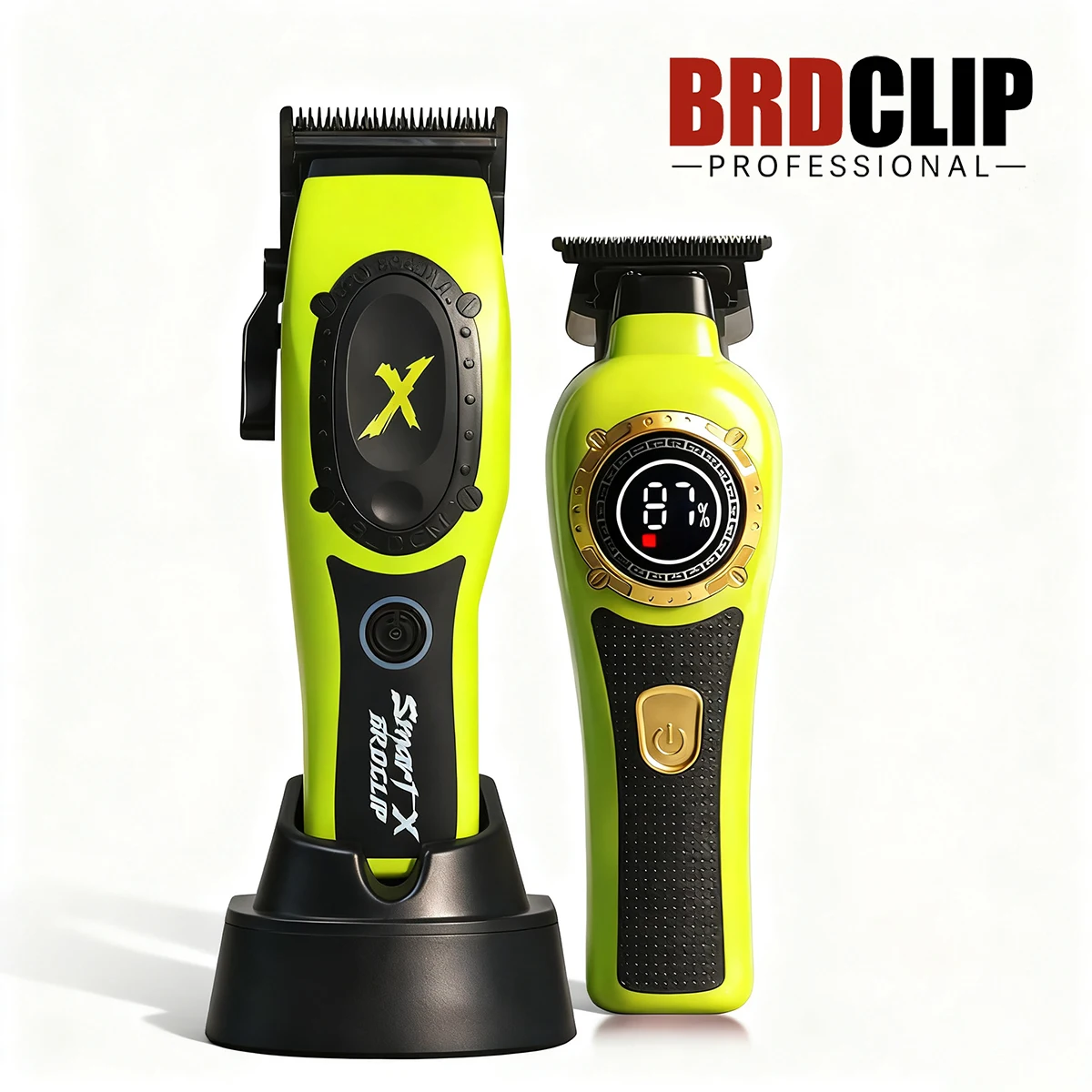 

Профессиональная BRDCLIP Парикмахерская 8198 Бесщеточный двигатель 7200 об/мин Машинки для стрижки волос 6105 Триммер 7000 об/мин DLC Лезвие Парикмахерская электробритва