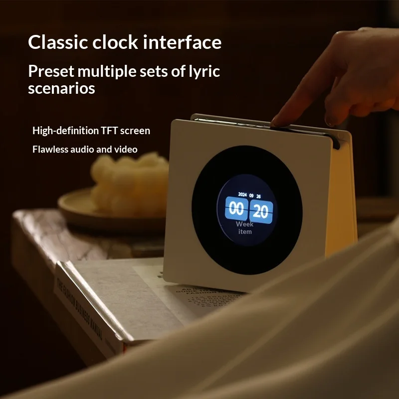 قذيفة ضوء الصوت اللاسلكية الصغيرة بلوتوث مكبر صوت صغير حفلة هدية ساعة الصوت مضخم الصوت سطح المكتب اللاسلكي الصوت #2
