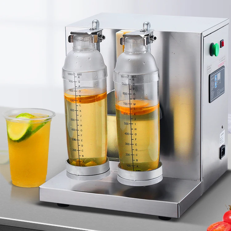 Commercial Two Cups Milk Tea Shaker Auto Mixer Bubble Tea Shaking Machine