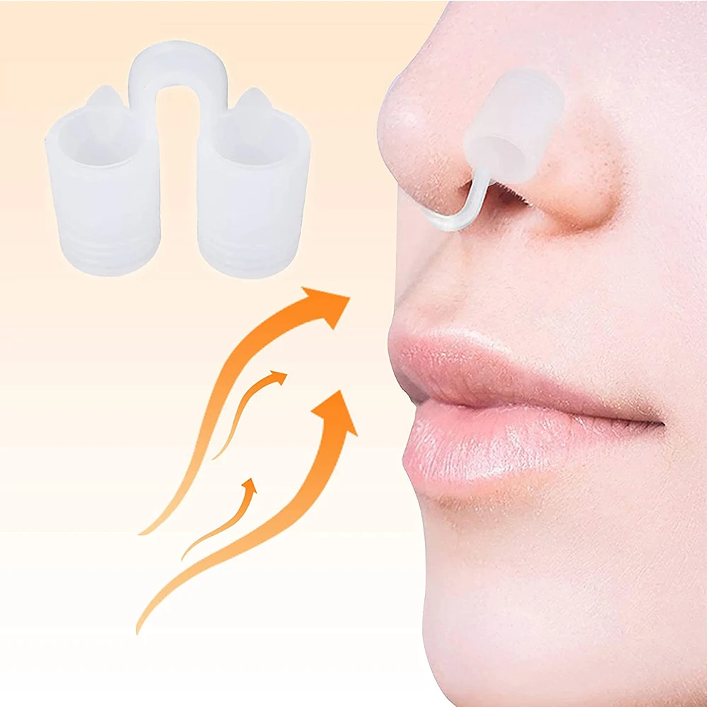 4/8PCS Anti Snoring Device Nose Clip Hollowed/silicone Snoring Snore Apnea Solution Stop Insonia Sleeping Men Women anti Ronco