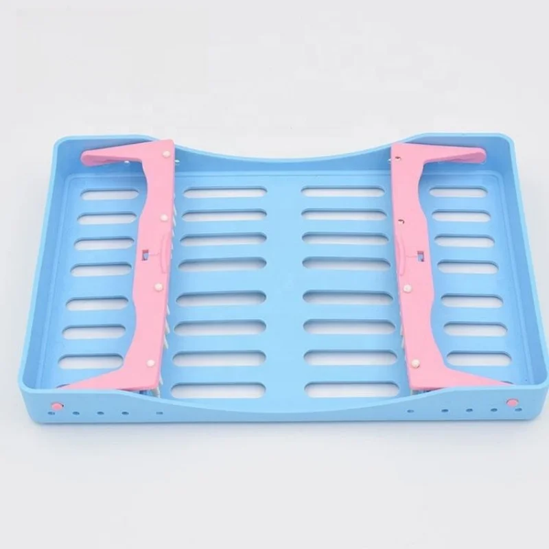 1Pc Dental Sterilization Box with 10 Holders Surgical Instrument Disinfection Cassette Tray Disinfection Box