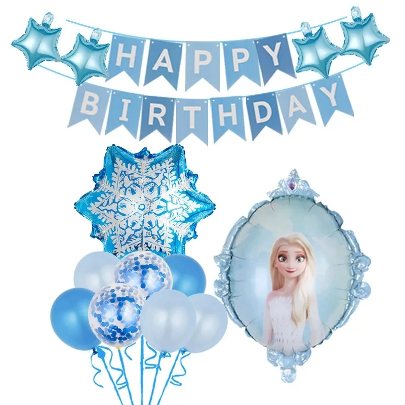 Disney Anna Elsa Olaf Frozen themed birthday party aluminum film balloon set