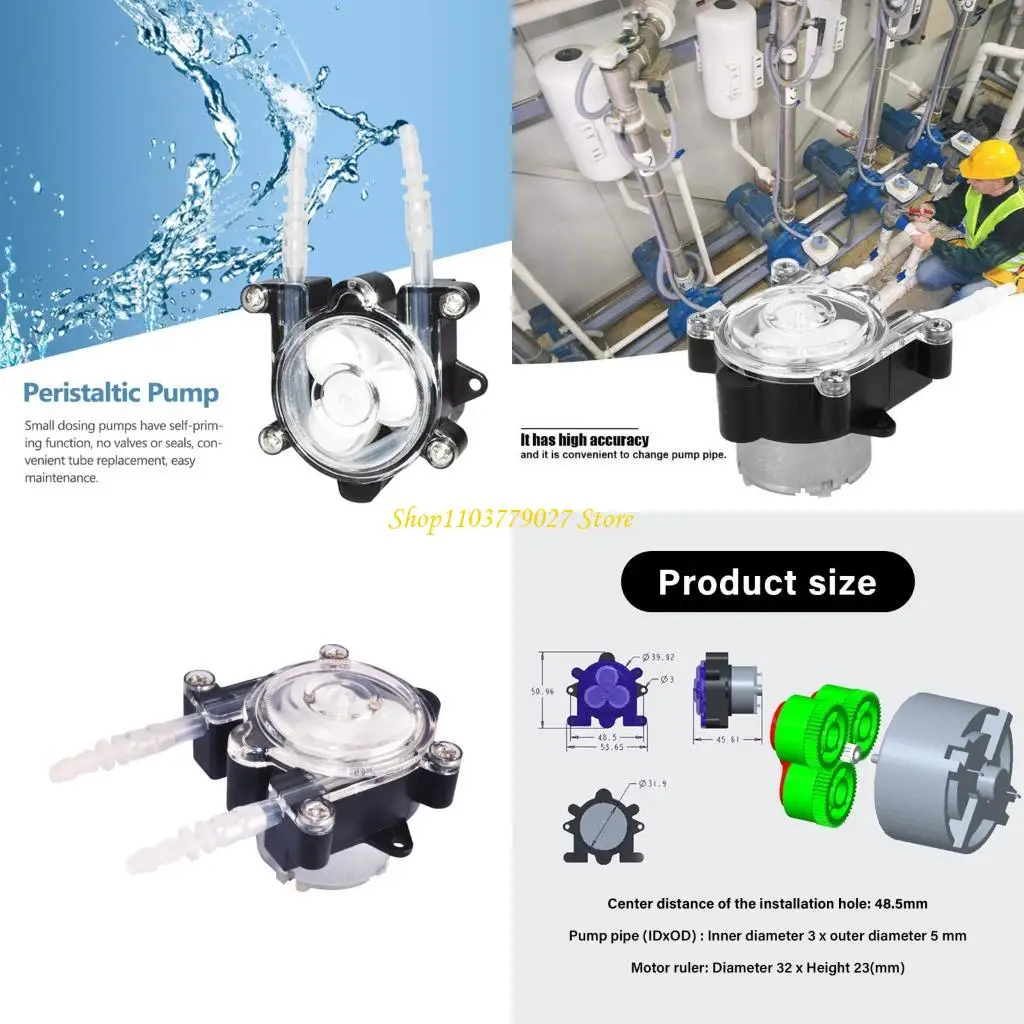 

C4DF Многоцелевой малый насос для заливки, 12 В, практичное дозирование, металлическая конструкция для научного управления