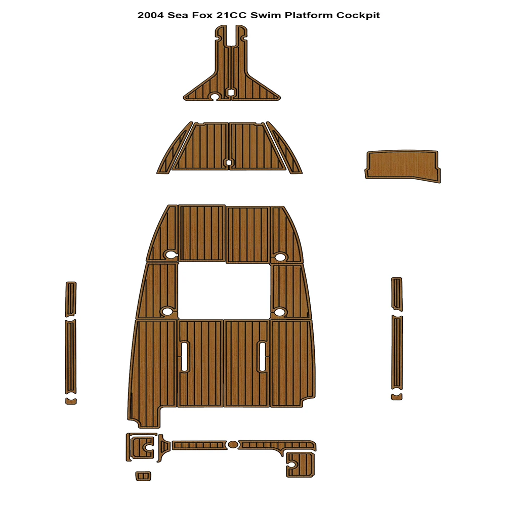 

2004 Sea Fox 21CC Плавательная платформа Кокпит Лодка EVA Тиковая палуба Пенопластовый напольный коврик Pad SeaDek MarineMat Стиль Самоклеящийся ZY