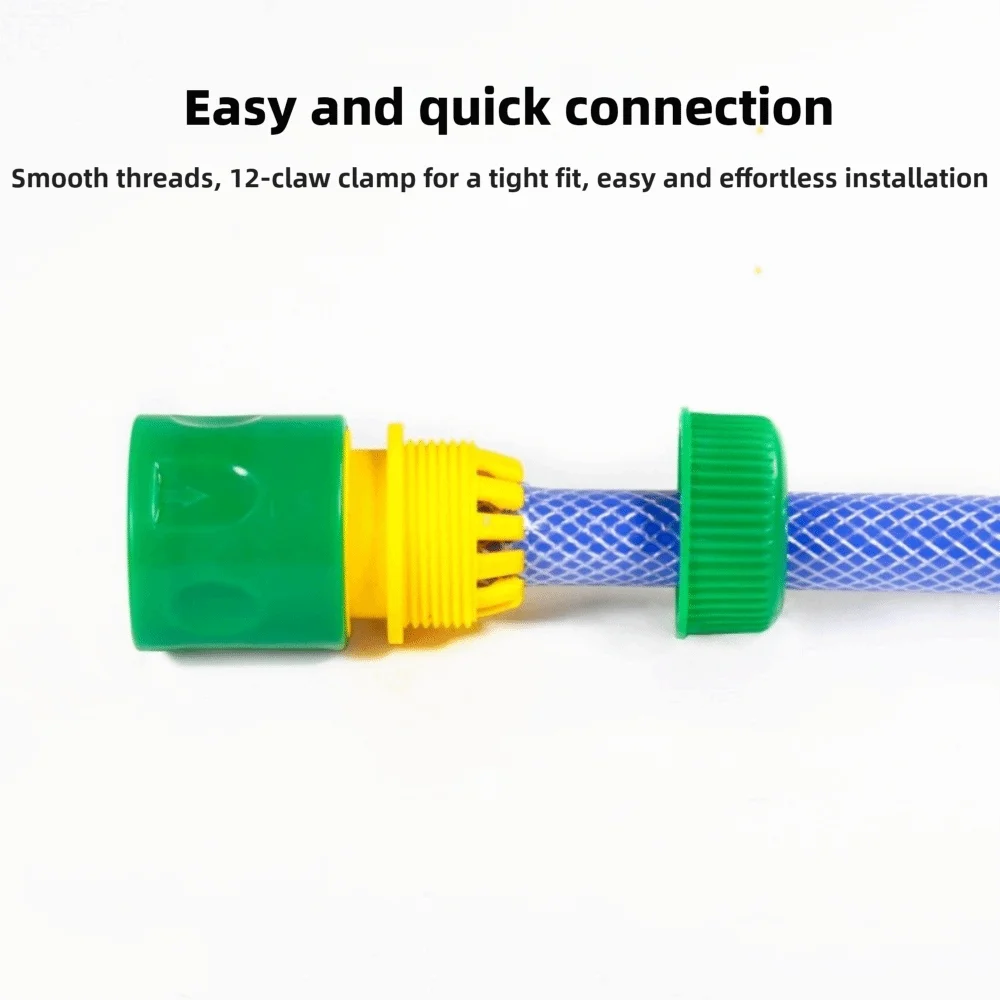 10PCS ABS Garden Hose Quick Connector Green 1/2 Inch Threaded Connection 1/2 Inch Hose Fitting Easy To Install