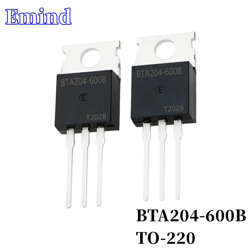 

10Pcs BTA204-600B BTA204 Thyristor TO-220 4A/600V DIP Triac Large Chip