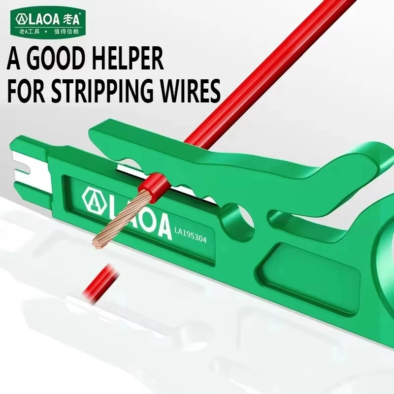 ‌LAOA Mini Multifunctional Wire Stripping Tool with Built-in Cutter for Network Telephone Cables‌ ‌ 1pc