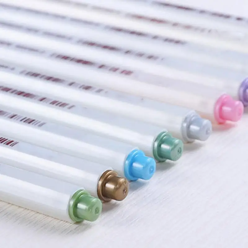 Penna da disegno con punta morbida in metallo 10 colori artigianato fai da te che fa penne a vernice Set di penne per pittura artistica su roccia e Graffiti per artigianato in ceramica