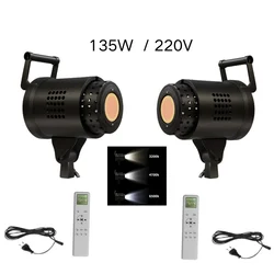 115/135W Photography Bowens Lighting LED 220V Video Studio Daylight-Balanced Lamp Portrait Flash Studio 3000-6000K 3 Colors