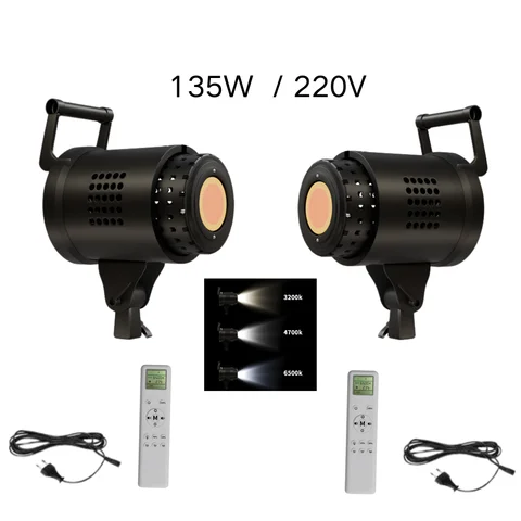 115/135W Photography Bowens Lighting LED 220V Video Studio Daylight-Balanced Lamp Portrait Flash Studio 3000-6000K 3 Colors
