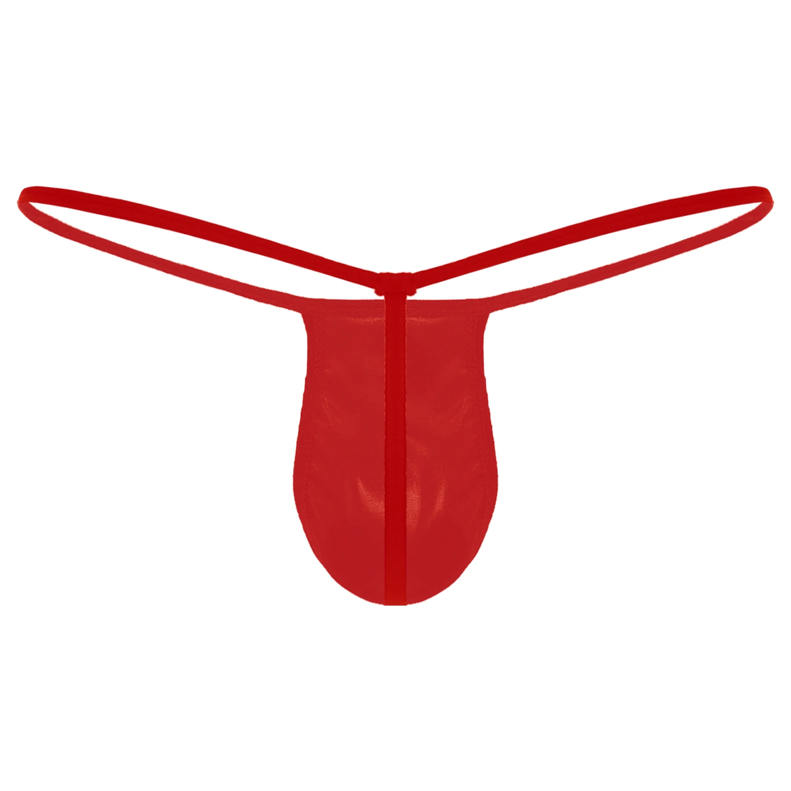 Homens sexy molhado olhar de couro patente g-string baixo ascensão t-back underwear bulge bolsa biquíni tanga cuecas clubwear roupa de noite