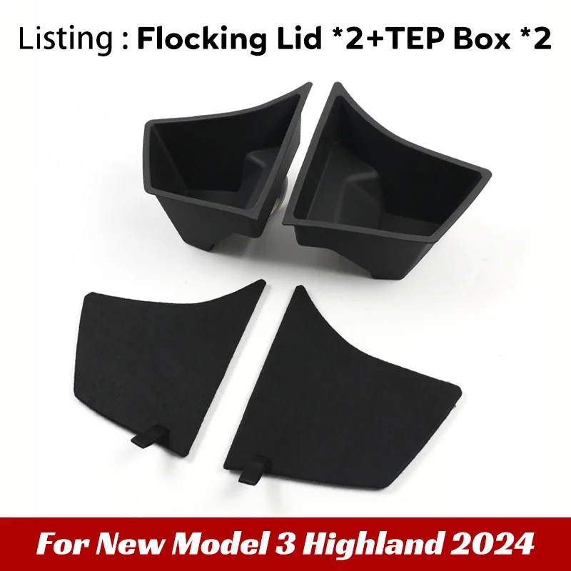 

Для Tesla Model 3 highland 2024, задний багажник, левый боковой ящик для хранения с крышкой, органайзер для хвостового багажника, аксессуары для украшения перегородки