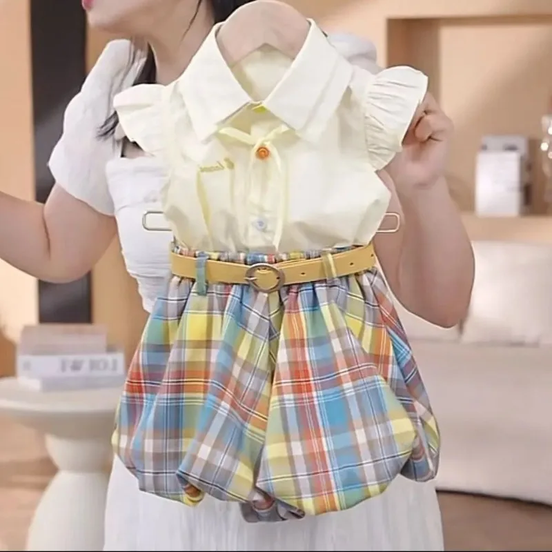 

2-10 Years Girls Summer Clothes Set 2 Pcs Tops And Shorts Suit Trend Children Costume Casual Kids Outfits Babys Clothing