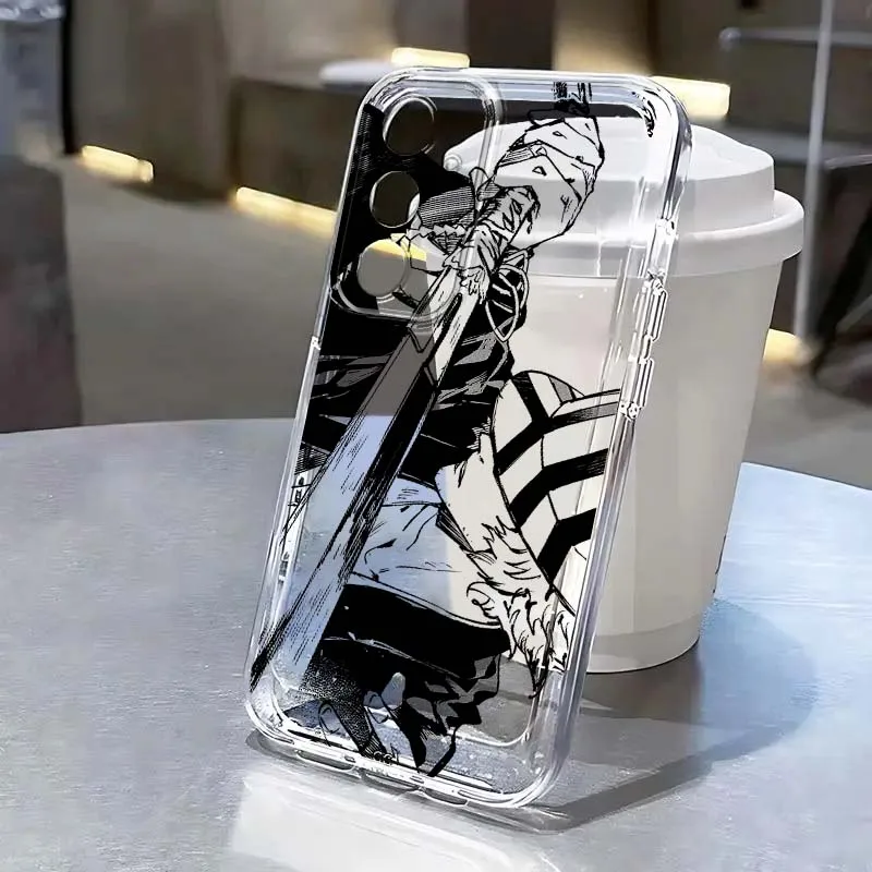 Anime Luxus Bleach Logo Kunst für Samsung Galaxy S26 S25 S24 S23 S22 S21 S20 Edge Plus Ultra FE 5G Transparente Weiche Handyhülle