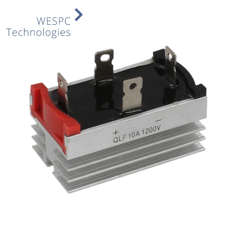 QLF10A Single-Phase Bridge Rectifier Diode 10A 1200V with Heatsink Radiator