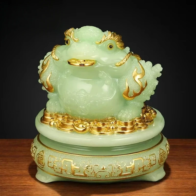 

Inviting Wealth Brave Ornament Rotating Golden Toad Treasure Bowl Living Room Wine Decor