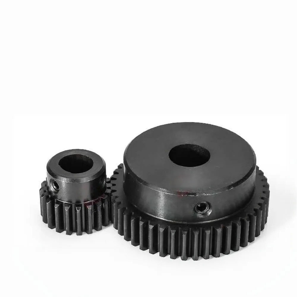 0.5M 60T Step Spur Gear 0.5 Modulus Black Convex Pinion Round Hole Or Keyway Hole Bore 6-15mm Mechanical Transmission Components