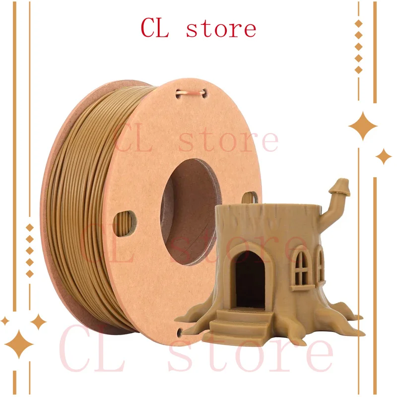 

Нить для 3D-печати цвета имитации дерева PLA F 1,75 мм, точность размеров +/- 0,02 мм, цвет тикового PLA F 0,25 кг