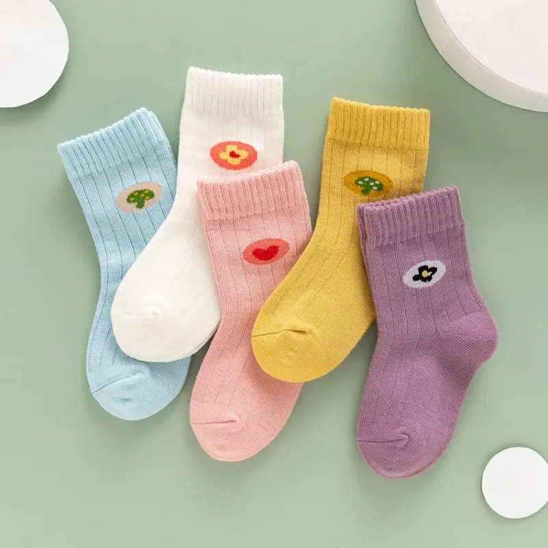 Chaussettes en coton pour enfants, 0-12 ans, garçons et filles, automne, nouveau style