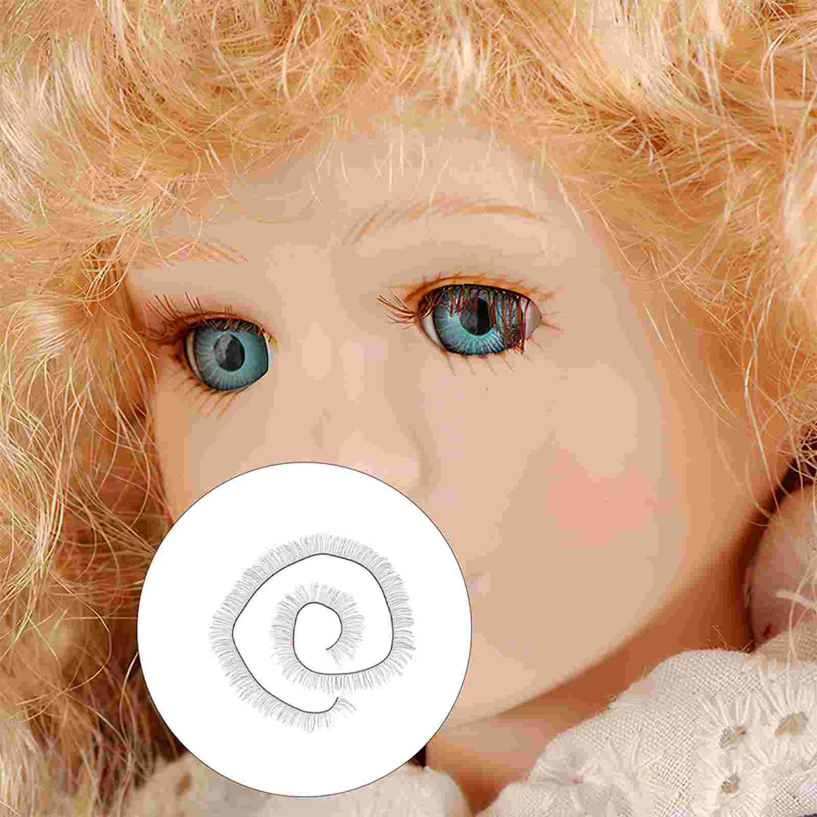 6 Pcs Eyelashes Birthday Decoration for Girl Multicolor Baby False Pa Dolls Make up Supply Small Fluffy