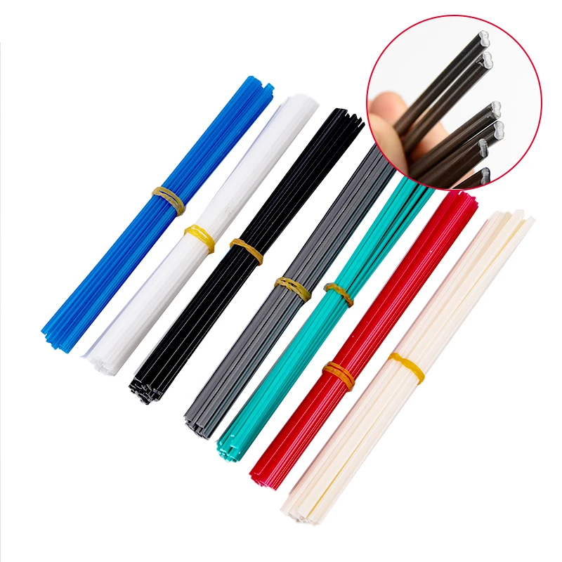 20pcs Plastic Welding Rods Bumper Repair ABS/PP/PVC/PE Welding Sticks Welding Soldering Supplies Grey White Black Beige Color